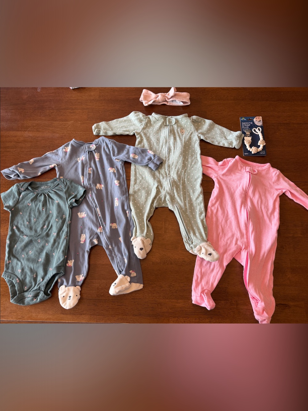 Carterβs Baby Girls' Mixed 3-6 month Sleepers